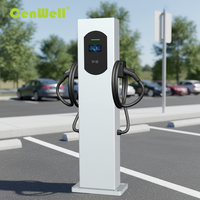 Chargeur de sol AC pour VE Cenwell 7/11/22/44KW, moulage en fer, 100-110VAC, nouveau câble personnalisé de 5m, norme mondiale