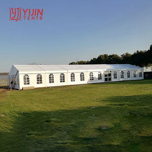 Tentes de réception et chapiteaux en PVC blanc pour grands événements, extérieur, mariage, fête, dimensions variées : 15x30m, 20x30m, 20x50m, 30x50m, 40x100m - Product Image 6