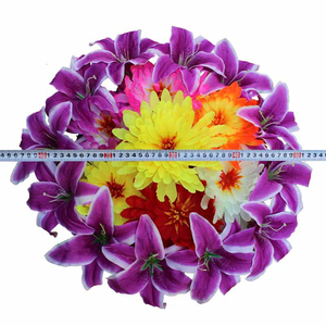 <span class=keywords><strong>Flores</strong></span> decorativas <span class=keywords><strong>de</strong></span> lirio, guirnaldas <span class=keywords><strong>de</strong></span> <span class=keywords><strong>flores</strong></span> púrpuras artificiales <span class=keywords><strong>para</strong></span> arreglo funerario - Product Image 5