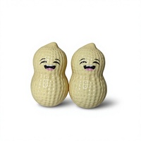 Vente en gros de jouets mignons en forme d'arachide de 10,5 cm, jouet anti-stress en mousse PU à récupération lente, jouet à presser avec visage souriant pour enfants et adultes, cadeau OEM