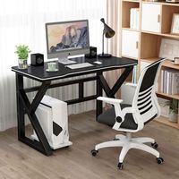 Bureau de jeu moderne noir et blanc, nouveau design, idéal pour le bureau à domicile, table d'ordinateur personnalisée, vente en gros
