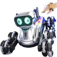 2,4 GHz Fernbedienung roboter Hunde gesten erkennung RC 8-Rad-Stunt-Fahrzeug mit Auto Demo Light Music Ear Touch Barking für Kinder