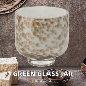 Tumbler con coriandoli <span class=keywords><strong>di</strong></span> <span class=keywords><strong>vetro</strong></span> bianco soffiato a mano <span class=keywords><strong>barattoli</strong></span> contenitore per decorazione domestica o san valentino - Product Image 2