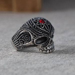 Skull <b>Titanium</b> Steel <b>Ring</b> Men's Index Finger Party Jewelry SA578 - Product Image 2