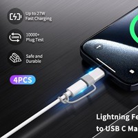Câble audio JILIAN Type-C avec sortie CC, protection OTP, neuf, en ABS, adaptateur USB pour la charge de téléphones portables, ordinateurs portables et appareils photo