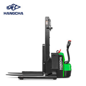 ハンチャ ワイドレッグ ストラドル式電動パレットスタッカー フォークリフト 1500kg 1.5トン 鉛蓄電池 ポリウレタンタイヤ 歩行者用モデル - Product Image 4