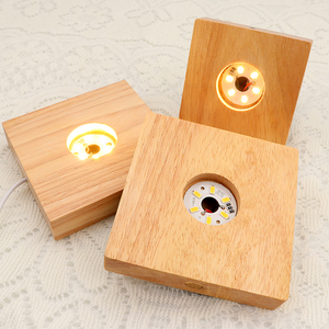 Bằng gỗ LED ánh sáng cơ sở Tinh thể thủy tinh ánh sáng cơ sở đứng gỗ LED hiển thị đứng cho 3D Tinh thể thủy tinh Laser nhựa nghệ thuật ánh sáng ấm áp - Product Image 4