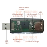 Modul Isolator ADUM3160 1500V Isolator Daya Audio Sinyal Digital USB ke USB Isolator Sinyal Audio 12Mbps 1.5Mbps