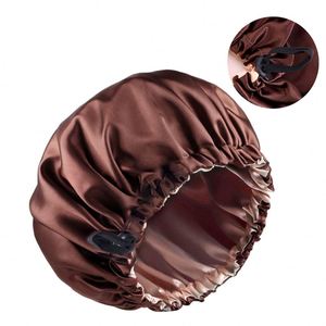 Bonnet en Satin de soie réglable de haute qualité pour femmes Style personnalisé Double couche bonnet de nuit pour l'extérieur et un usage quotidien quatre saisons - Product Image 5