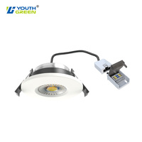Plafonnier LED ignifuge norme UE 30/60/90 min, 2700K 6W, avec cadre orientable, CRI90+, isolation intégrée, IP65, éclairage orientable