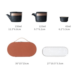 Juego de Té de Viaje Rápido de Lujo Ligero para Coche, 1 Tetera y 4 Tazas, Estilo Paisaje Vintage, Regalo de Recuerdo Portátil para Preparar Té al Aire Libre - Product Image 6