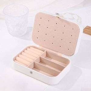 Wholesale PU Leather Travel <b>Ring</b> Organizer Box with Earring Holder - Product Image 1