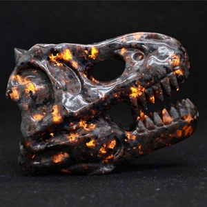 Figura Decorativa Tallada a Mano Estilo Yooperlita, Cabeza de Dinosaurio, Regalo Decorativo, Tallado de Yooperlita para Decoración - Product Image 4