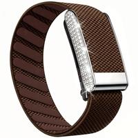 Bracelets de rechange en nylon élastique avec strass et boîtier métallique pour montres connectées Whoop 5.0 – Vente en gros OEM gagnant-gagnant pour femmes
