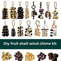 Cloud Healing Minimalistisch Modern Plantenschelpmateriaal DIY Handgemaakte Fruitenschelp Tas Hangers Zwart-fruit Windgong Accessoires