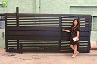 Portes coulissantes en aluminium de sécurité automatique personnalisée pour la conception de porte principale de villa et de jardin