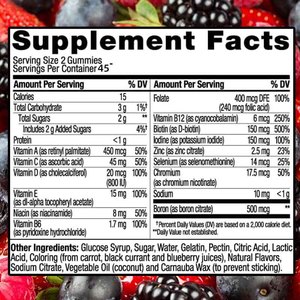 OEM ODM Usine Riche en Vitamines pour Adulte Meilleur Goût et Odeur Protéger les Yeux Gomme <span class=keywords><strong>Multivitamin</strong></span>ée Quotidienne - Product Image 3