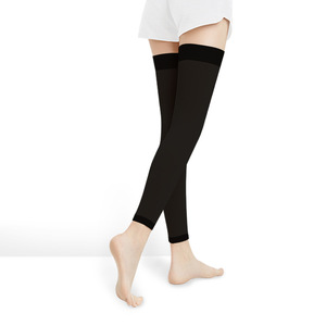 Bas <span class=keywords><strong>de</strong></span> compression médical OEM sans pieds, hauteur cuisse, élastiques, pour la vente en gros - Product Image 3