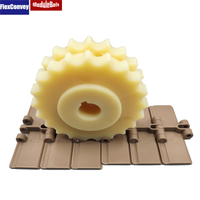 Dents en plastique/nylon/matériau d'insertion en métal et chaîne à rouleaux standard ISO pignon usiné/moulé pour bande modulaire de convoyeur