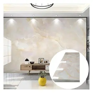 Hot Sale Interior Waterproof 3mm UV Marble Sheet PVC Wall Panel For Decoration