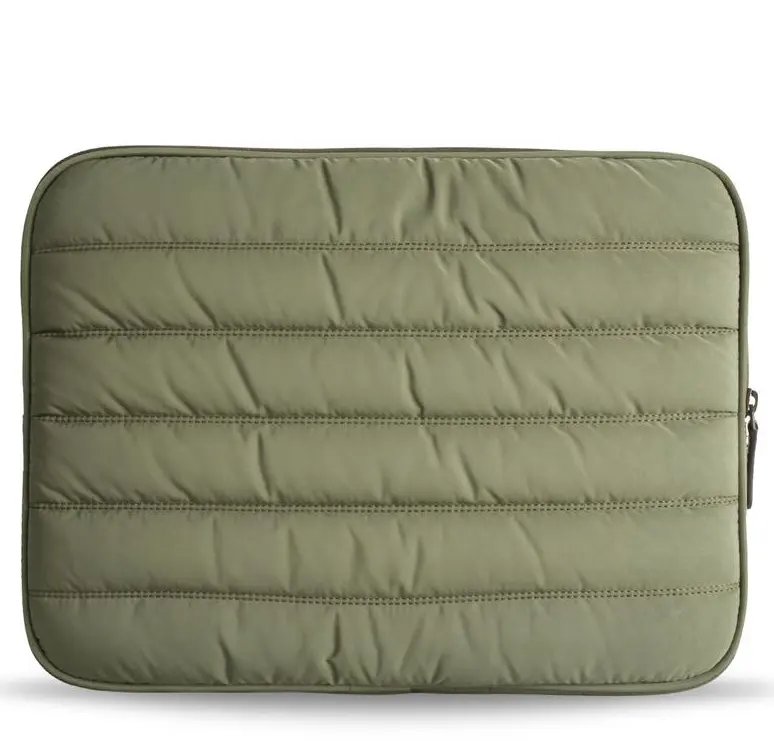 Custom Wholesale Lightweight Puffer Quilted Laptop Sleeve High Grade Durable Nylon Colorful Laptop Bag