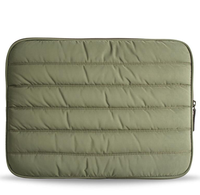 Housse d'ordinateur portable matelassée en nylon imperméable, légère et moderne, personnalisable en gros, avec motif coloré pour un usage quotidien