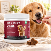 Friandises à mâcher pour chiens, pour la santé des hanches et des articulations, avec glucosamine, chondroïtine et MSM, fabrication OEM/ODM, faible MOQ.