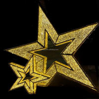 Outdoor 3D Vorbeleuchtete Drahtgestell-Weihnachts-LED-Sternlichtskulptur für Kommerzielle Festival- und Rasendekorationen