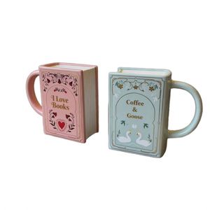 Meilleure vente transfrontalière : Mug en porcelaine Bookworm's Mug-Novel-Tea avec impression de lettres, design de style européen, poignée ergonomique, pour les fêtes et le monde des affaires - Product Image 1