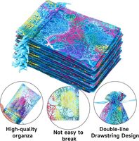 Sacs cadeaux en organza corail coloré transparent avec cordon de serrage pour bijoux, bonbons de mariage et Saint-Valentin
