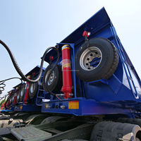 Semi-remorque benne basculante en acier à 3 essieux, capacité 25 mètres cubes, pour mini-tracteur, modèle Cimc Dumper 30T-80T, JOST 28T Landing