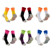 Chaussettes de football tendance à changement de couleur avec détail de revers, semelle épaisse en tissu éponge, antidérapantes pour hommes, personnalisables