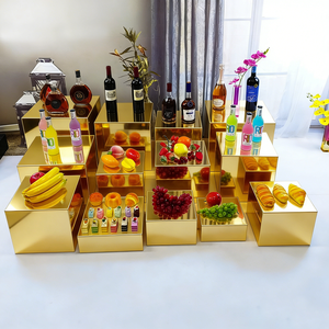 Exhibidores NewStar, Juego de 13 Piezas de Exhibidores Acrílicos Dorados, Soportes <span class=keywords><strong>para</strong></span> Mesa, Buffet, Postres, Resistentes al Agua y Duraderos - Product Image 4