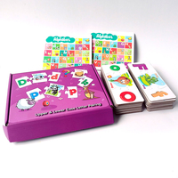 Jeu de mémoire d'appariement de lettres majuscules avec impression écologique Jouets pour bébés Cartoon Puzzles personnalisés Jeux de société