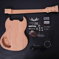 TC DIY Semi-finished Electric Guitar Kit 6 Strings Mahogany Rosewood Fingerboard H-H Humbucker Polished Professional