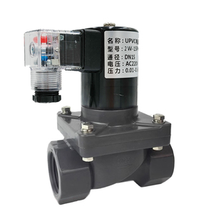 Válvula solenoide magnética de 1/2 pulgada normalmente cerrada de UPVC/CPVC con brida de rosca NPT para ácido sulfúrico y álcali - Product Image 2