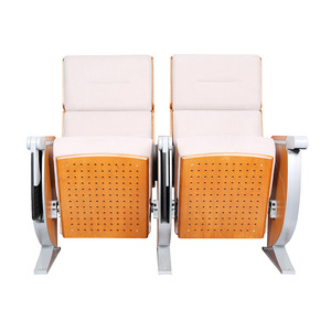 Asiento de auditorio Foshan con mesa de escritura abatible, asiento de teatro y silla de metal con acabado tapizado - Product Image 5