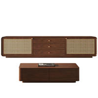 Meuble TV Mural en Bois Style Minimaliste Japonais, Table de Salon pour la Maison, Conception Personnalisée, Prix de Gros Usine