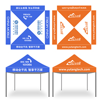 Venta caliente portátil personalizado impreso al aire libre impermeable sombra de acero de aluminio automático tienda de feria