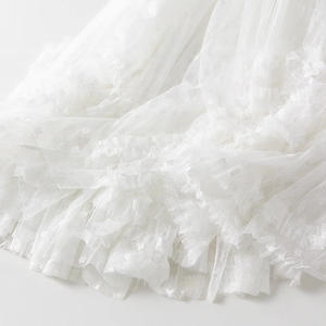 Dentelle blanche industrie lourde <span class=keywords><strong>Tutu</strong></span> Maxi femmes irrégulière luxe fée grand ourlet gâteau <span class=keywords><strong>jupe</strong></span> noire - Product Image 4