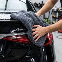 1400gsm Plush Washing Towel Gray Color Quick Car Dry Micro Fibre Absorber Synthetic Drying Towel
