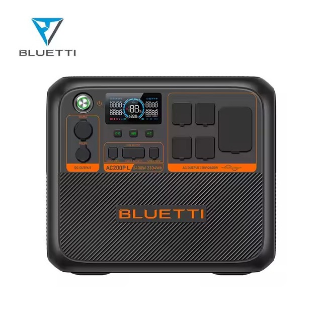 Portable Power Station Lithium Ion Battery Solar Generator Backup Power Supply 2400W MPPT Pure Sine Wave Flashlight