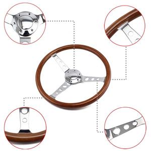 Volant en Bois Massif de 15 Pouces (380 mm) Universel Ancien Style Rétro Classique Vintage - Product Image 4