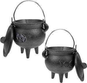 Caldero de Hierro Fundido de 3.5'' para Quemar Resinas, Incienso y Varillas de Incienso, Decoración de Halloween, Olla de Brujas - Product Image 3