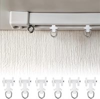 [Transfrontalier] Nouveau modèle de style chinois pour rideaux silencieux, crochet de rail, roue de suspension, guide de rail carré, accessoire de roulement