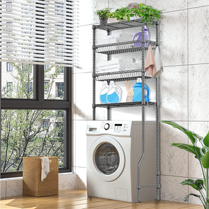 Scaffali da bagno a 4 livelli sopra il ripiano del water sopra lo scaffale del bagno indipendente - Product Image 2
