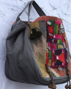 Jaipuri Modern Style Banjara <b>Bag</b> - Handmade Indian Tribal <b>Patchwork</b> Tote with Mirror Work Anniversary Gift for Her - Product Image 3