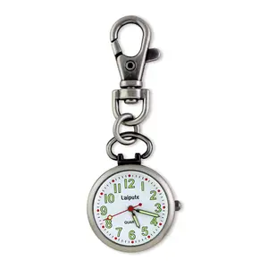 Witte Bronzen Medische Fob Verpleegster Horloge Dokter Quartz Custom Sleutelhanger Horloge