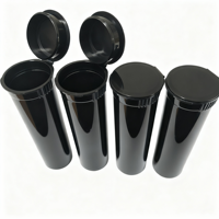 Tabung Plastik Pop Top Hitam 98mm 116mm Tahan Anak untuk Penyimpanan Aman