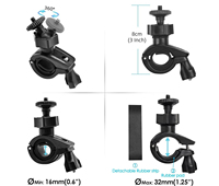 Bracket Sepeda Murah Grosir, Rotasi 360 Derajat, Dudukan untuk Kamera Aksi GoPro DJI Insta360/Speaker Portabel Outdoor